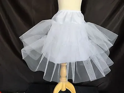 A Line White Petticoat Toddler Girls Underskirt Slips Crinoline Accessory #21 • $14.99