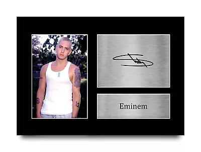 Eminem Signed A4 Framed Printed Autograph Picture Music Rap Print Gift • $25.33