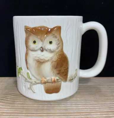 Vtg Otagiri OWL Coffee Mug! 3D RAISED OWL Hand Painted Japan 1983 Retro • $10.50