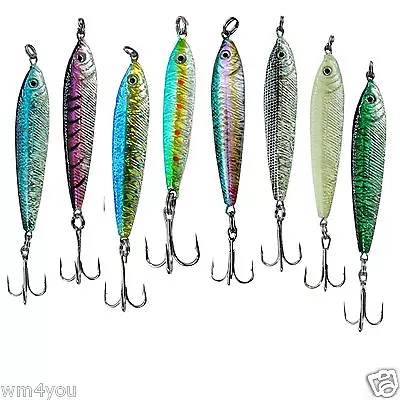 Fishing 3.5oz 100g Vertical Double Face Live Mega Metal Bait Fish Jig Lures Lot • $12.94