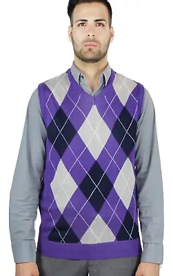 Blue Ocean Mens Argyle Sweater Vest (SV-255) • $27