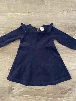 Hanna Andersson 80 Cm 18-24 Mo Blue Velvet Dress • $8