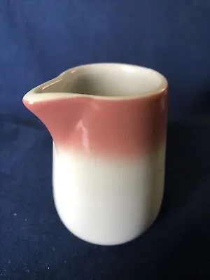 Vintage Mayer China Beaver Falls PA Diner Creamer White With Pink Top 3” Tall • $5.15