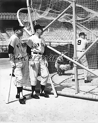 New York Yankees Joe Dimaggio Mickey Mantle Batting Practice Maris 8 X 10 Photo • $5.99