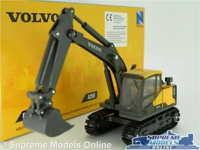 Volvo Ec140e Backhoe Model Excavator Digger 1:50-1:64 New Ray Construction K8 • £16.99