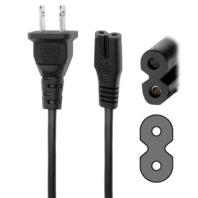 5ft 2-Prong TV AC Power Cord Cable For TCL 43  48  50UP130 32S3750 55US5800 • $7.34