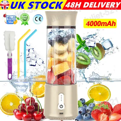 500ML Electric Mini Juice Maker Portable Blender Smoothie Juicer Fruit Machine • £17.99