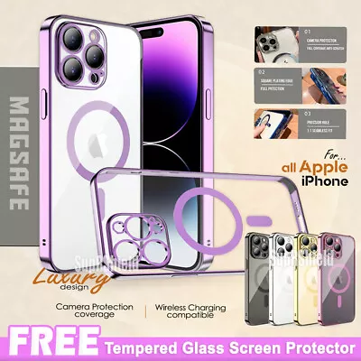$9.99 • Buy For IPhone 14 13 12 11 Pro Max 8 Plus SE XR XS Clear Magsafe Magnetic Case Cover