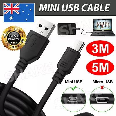 3/5M Mini USB Cable Extension Data Cable Mini USB Cord Micro USB2.0 High Quality • $5.95