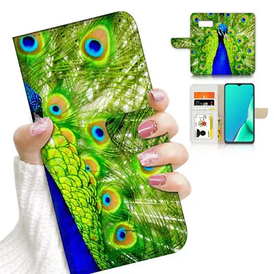 ( For Samsung S7 ) Wallet Flip Case Cover AJ23852 Peacock • $12.99