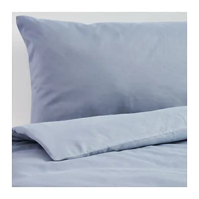 Ikea Gulltorel Double Quilt/Duvet Cover & 4 Pillowcases Light Blue 803.176.89 • £22.50