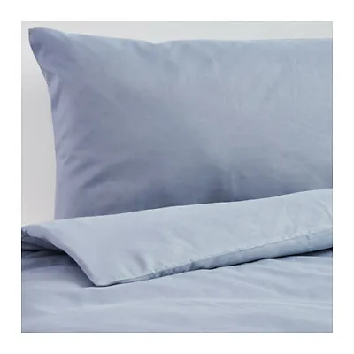 Ikea Gulltorel King Quilt/Duvet Cover & 4 Pillowcases Light Blue 003.176.88 • £27.50