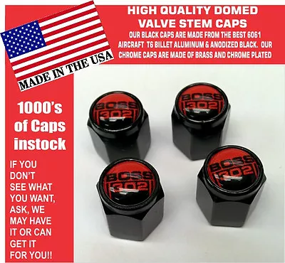 Billet Fits  Ford Boss 302 5.0 Red Coyote Mustang Cobra Shelby GT  Stem Caps • $13.99