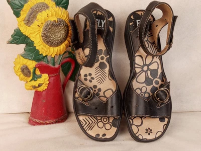 £37.99 • Buy Women's Black Fly London Sandals Size 40 Uk 7