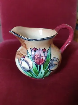 Tulip Time Jug By H&K Tunstall Hand Painted C1930's • £15