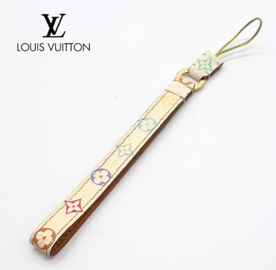 $93 • Buy Louis Vuitton Dragonne Telephonene Multicolor Key Ring Phone Charm Authentic