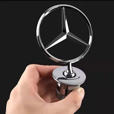 Front Hood Ornament Standing Star Emblem For Mercedes-Benz C E S AMG Silver Logo • $15.76