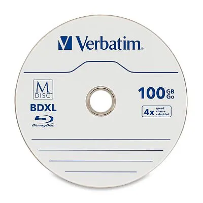 Verbatim Blu-ray Recordable Media - Bd-r Xl - 4x - 100 Gb - 25 Pack Spindle - • $290.98