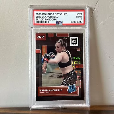 2023 Donruss Optic UFC • Erin Blanchfield • Black Pandora SSP RATED ROOKIE PSA 9 • $104.99