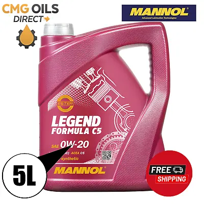 £26.99 • Buy MANNOL 7921 Legend Formula C5 0W-20 Fully Synthetic Engine Oil Dexos 1,MB 229.71