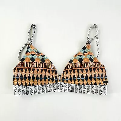 Volcom Bikini Top Womens XS Extra Small Geometric Art Deco Swimsuit Triangle • $8.32