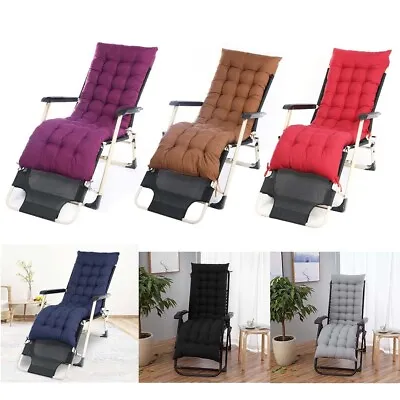 Sun Lounger Cushion Garden Patio Furniture Pads Recliner Chair Cotton Seat Cover • £12.94