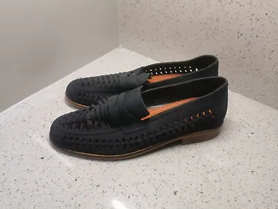 Jacamo Mens Blue Suede Formal Slip Up Shoes Size 8 Uk (B)  • £12.95