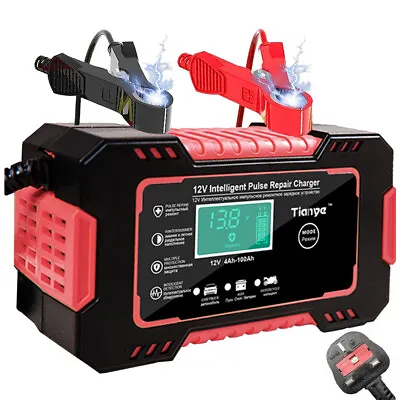 Car Battery Charger 12V 6A Fast Charger Automatic Smart Pulse Repair AGM/GEL UK • £14.99