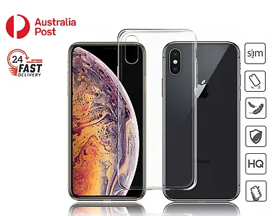 $2.99 • Buy Thin Clear Transparent Silicon Gel Iphone Case I7/8 7/8+ X/XR/XS/Max 11/Pro/Max
