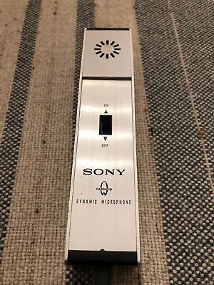 Vintage SONY F-95 Dynamic Cardioid Handheld Microphone Silver - Made In Japan • $12