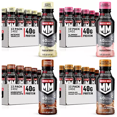 Muscle Milk Advanced Nutrition Protein Shake Gluten Free 14 Fl Oz 12 Pack Vary • $45.99