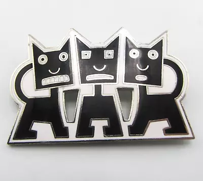 Vintage Cat Brooch Pin Michael Bedard Acme Studio Cloisonne Enamel Three 3 Cats • $28.04