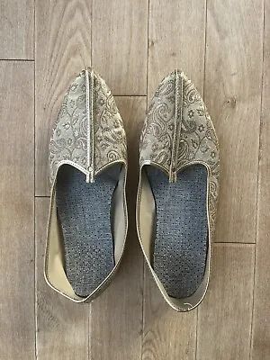 Mens Indian Gold Majori Wedding Shoes - Only Worn Once Size 10 • £5.99