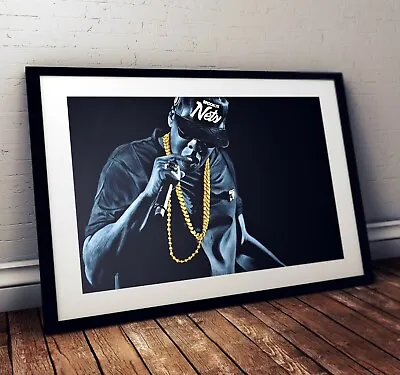 Jay-Z Print - Rap Hip Hop Painting Poster Artwork Pop Wall Art Jay Z Rapper Gift • £69