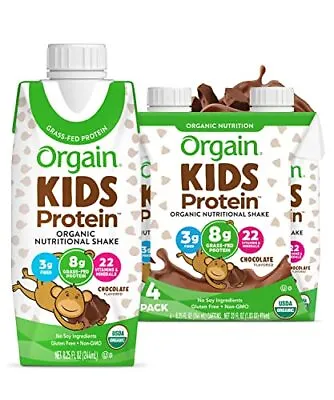 Orgain Organic Kids Protein Nutritional Shake Chocolate - 8g Of Protein 22 Vi... • $13.26