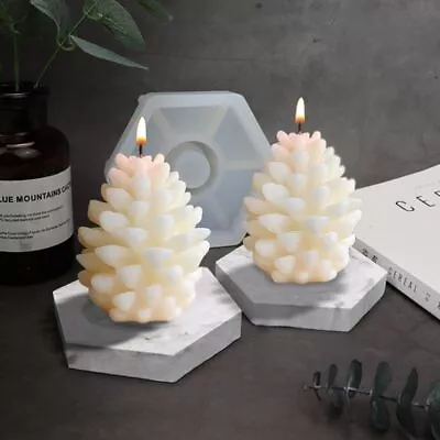 $13.52 • Buy Christmas Pine Cone Silicone Candle Mold Diy Handmade Candles Making Supplies 1p