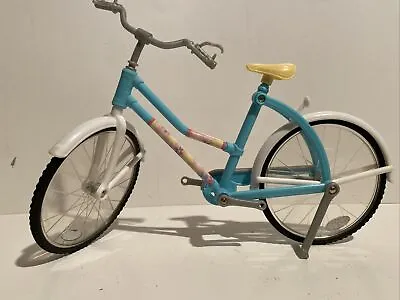 Mattel Vintage Barbie RARE Blue Bicycle 2000 Push Bike Toy With Yellow Seat  • $24