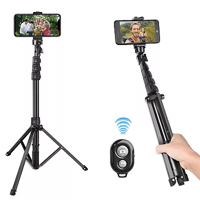 $20.99 • Buy 1.6m Wireless Bluetooth Extendable Tripod Stand Selfie Stick Monopod For Vlog