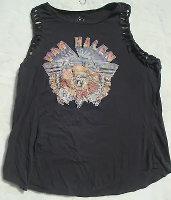 VAN HALEN TORRID Distressed Cut Rock Tee Shirt Live 2008 Tour T-Shirt Size ? XL • £19.29
