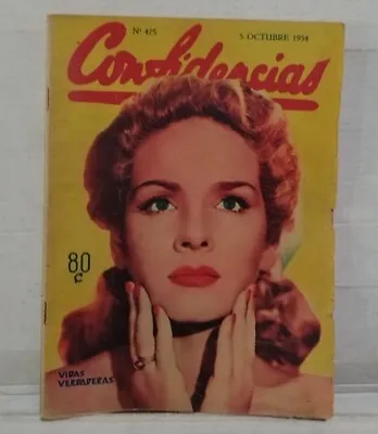 Vintage 1954 Mexico Confidencias Magazine Cover ROSITA QUINTAN#475 ARTISTA MEXIC • $20
