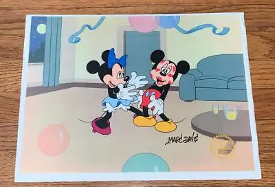 Disney Mickey's Surprise Party Minnie Mouse Serigraph Cel SIGNED Marc Davis • $399.50