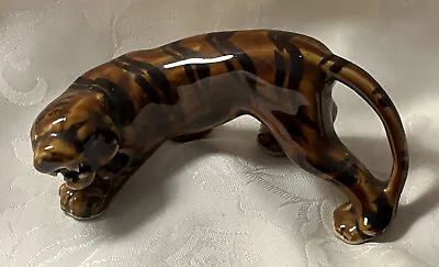 Hand Made Porcelain Crouching Tiger. Finished In High Gloss . 1930’s. Rare. • £65