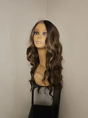 Women's Long Beautiful Brown Lace Front Voluminous Wig • $39