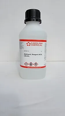 Methanol Methyl Alcohol Reagent ACS ≥99.9% 1 Liter • $36