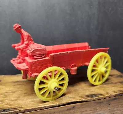 Vintage Auburn Rubber Toy Horse Drawn Wagon With Driver And Dog • $9.95