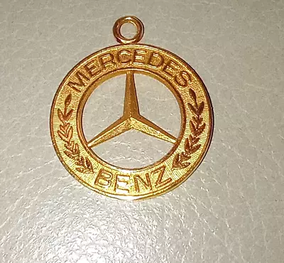 14kt Yellow Gold Mercedes Benz Emblem Charm/pendant 1  With Bale Gorgeous!! • $525.50