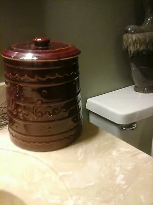 Marcrest Stoneware Daisy & Dot Cookie Jar W/ Lid Great Condition • $18.99