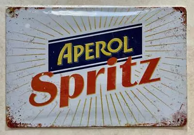APEROL SPRITZ METAL PLAQUE SIGN BAR MAN CAVE COCKTAIL PROSECCO GARAGE 20 X 30 • £5.99