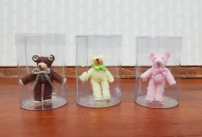 Dollhouse Teddy Bears Set Of 3 Stuffed Animal Toy 1:12 Scale Miniature Nursery • $14.49