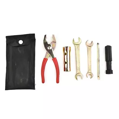 5* Motorcycle Tool Sets Pliers Wrench Spark Plug Remover W/ Storage Pocket Parts • $15.68